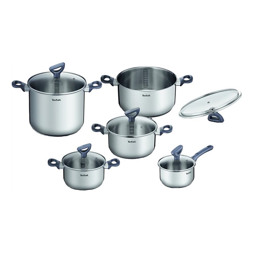 Tefal - Σετ 10 τεμαχίων σκευών μαγειρικής DAILY COOK από ανοξείδωτο ατσάλι