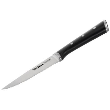 Tefal - ΣΕΤ 4x Ανοξείδωτο μαχαίρι κρέατος ICE FORCE 11 cm γυαλιστερό χρώμιο/μαύρο