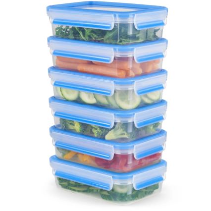 Tefal - ΣΕΤ 6x Food container 0,8 l MASTER SEAL FRESH μπλε