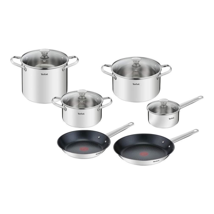 Tefal - Σετ of cookware 10 τμχ COOK EAT ανοξείδωτο ατσάλι