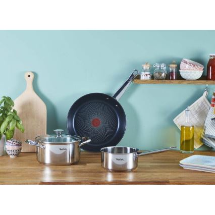 Tefal - Σετ of cookware 10 τμχ COOK EAT ανοξείδωτο ατσάλι