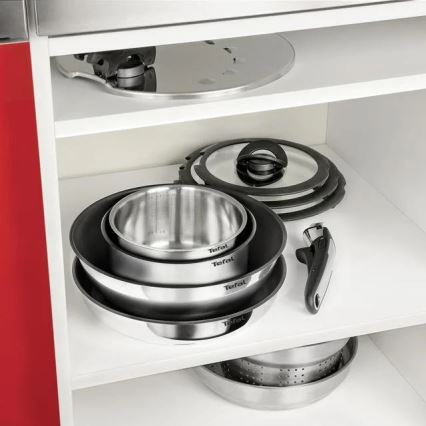 Tefal - Σετ of cookware 10 τμχ INGENIO EMOTION ανοξείδωτο ατσάλι