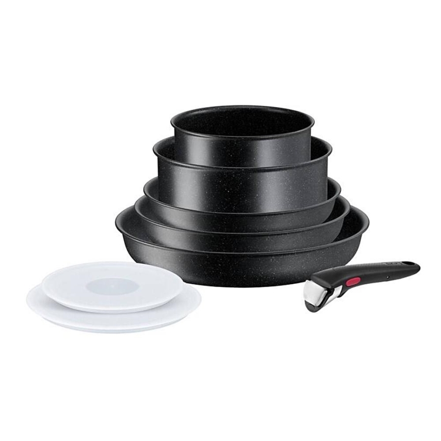 Tefal - Σετ of cookware 8 τμχ INGENIO BLACK STONE