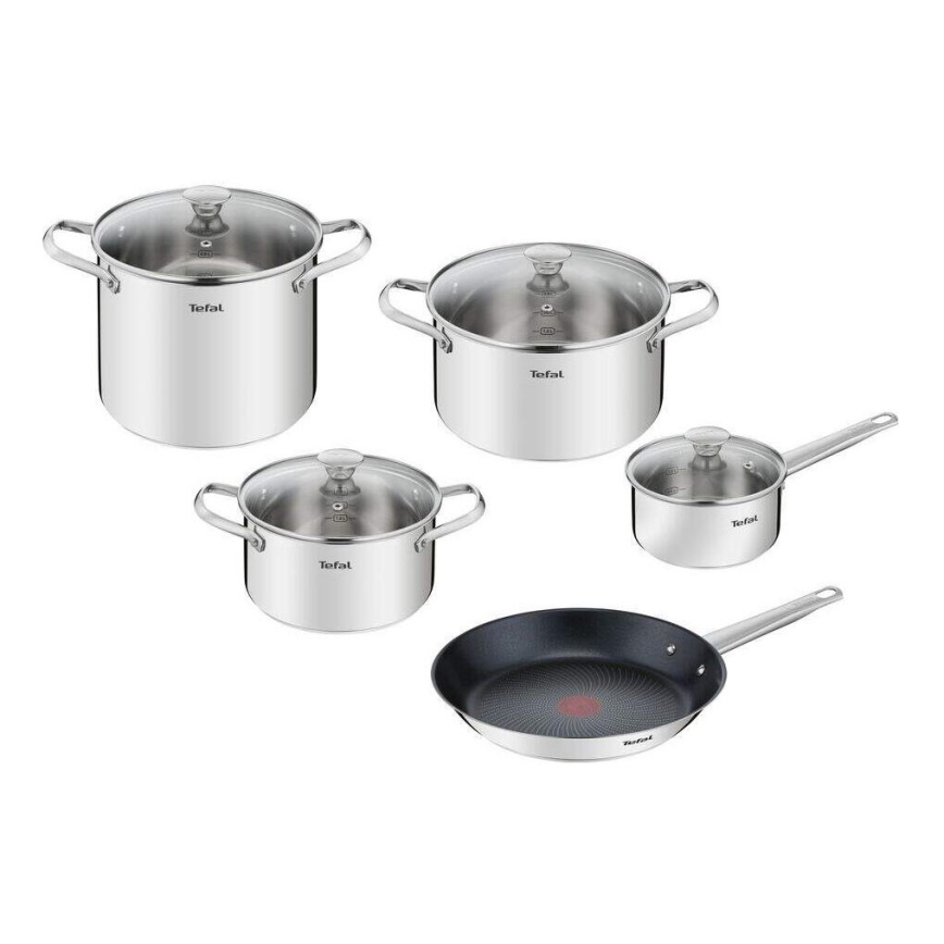 Tefal - Σετ of cookware 9 τμχ COOK EAT ανοξείδωτο ατσάλι