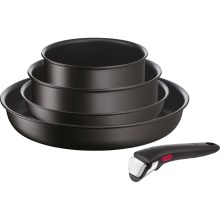 Tefal - Σετ of cookware INGENIO ECO RESIST με ένα τιτάνιο surface 5 τμχ