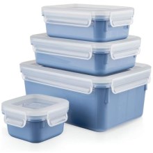 Tefal - Σετ of food containers 4 τμχ MSEAL COLOR μπλε