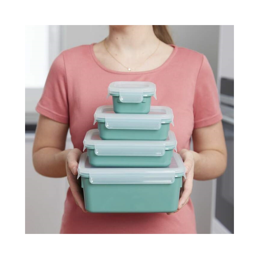 Tefal - Σετ of food containers 4 τμχ MSEAL COLOR πράσινο