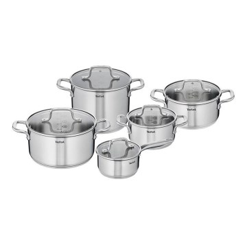 Tefal - Σετ of pots 10 τμχ VIRTUOSO ανοξείδωτο ατσάλι