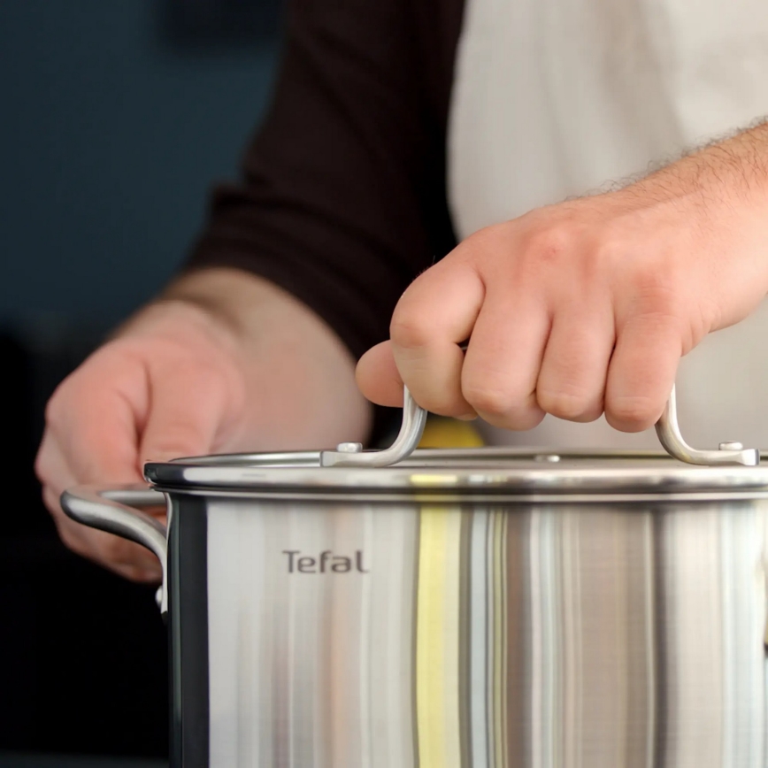 Tefal - Σετ of pots 10 τμχ VIRTUOSO ανοξείδωτο ατσάλι
