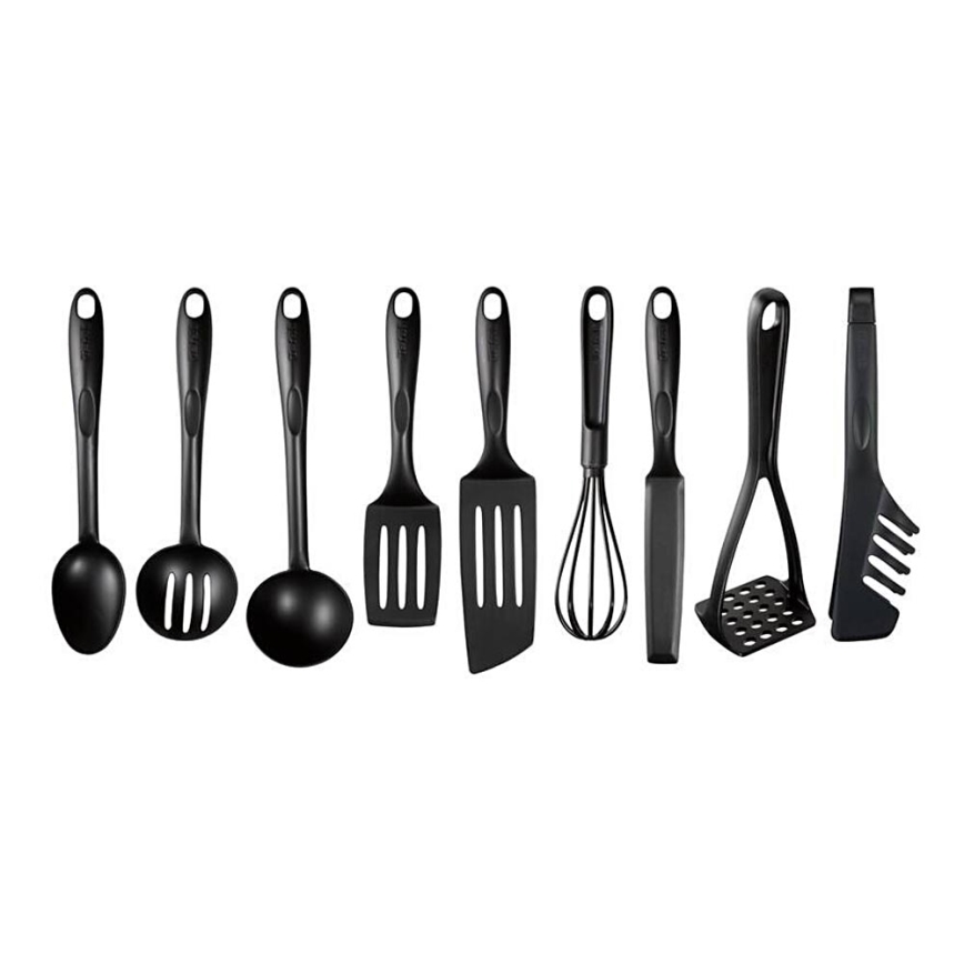 Tefal - Σετ of κουζίνα utensils 9 τμχ BIENVENUE μαύρο