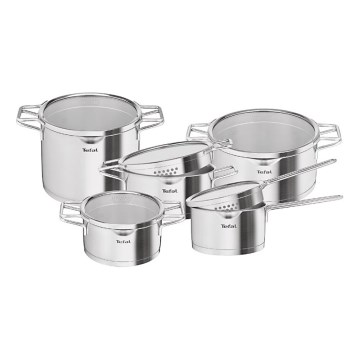 Tefal - Σετ Κατσαρολών 10 τμχ NORDICA από ανοξείδωτο χάλυβα
