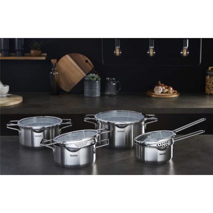 Tefal - Σετ Κατσαρολών 10 τμχ NORDICA από ανοξείδωτο χάλυβα