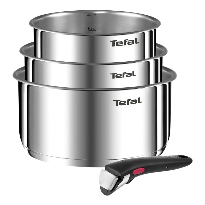 Tefal - Σετ μαγειρικά σκεύη 4 τεμαχίων INGENIO EMOTION από ανοξείδωτο ατσάλι