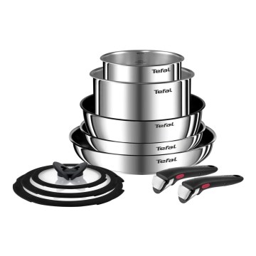 Tefal - Σετ μαγειρικών σκευών 10 τεμ. INGENIO EMOTION από ανοξείδωτο ατσάλι