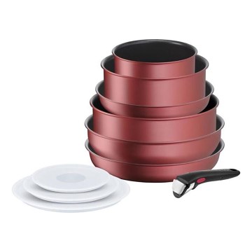 Tefal - Σετ μαγειρικών σκευών 10 τεμαχίων INGENIO DAILY CHEF σε χάλκινο χρώμα