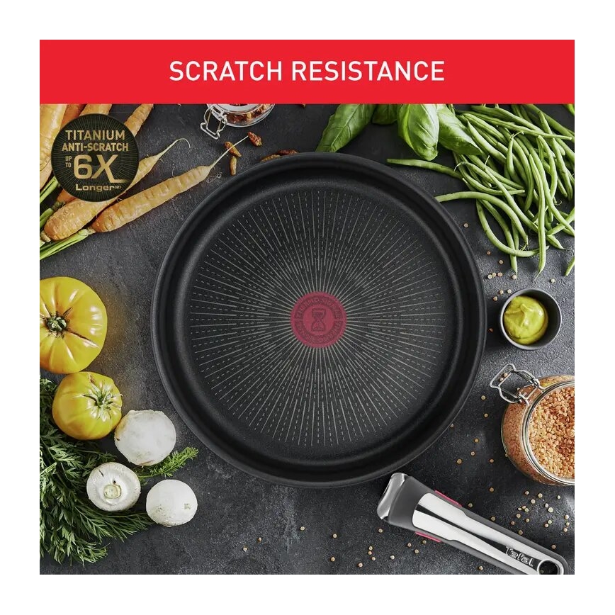 Tefal - Σετ μαγειρικών σκευών 13 τεμαχίων INGENIO PREFERENCE ON από ανοξείδωτο ατσάλι