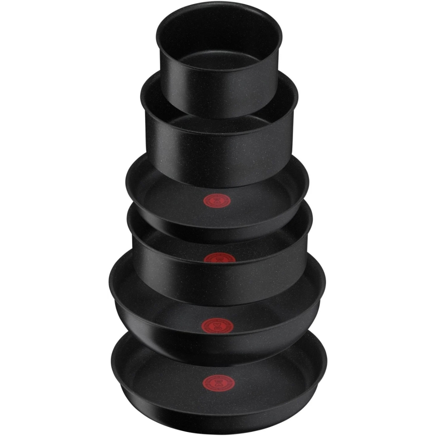 Tefal - Σετ μαγειρικών σκευών 7 τμχ INGENIO BLACK STONE