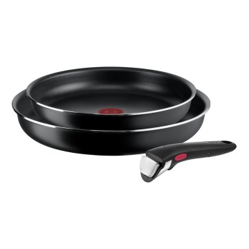 Tefal - Σετ Τηγάνια 3 τμχ INGENIO EASY COOK & CLEAN BLACK