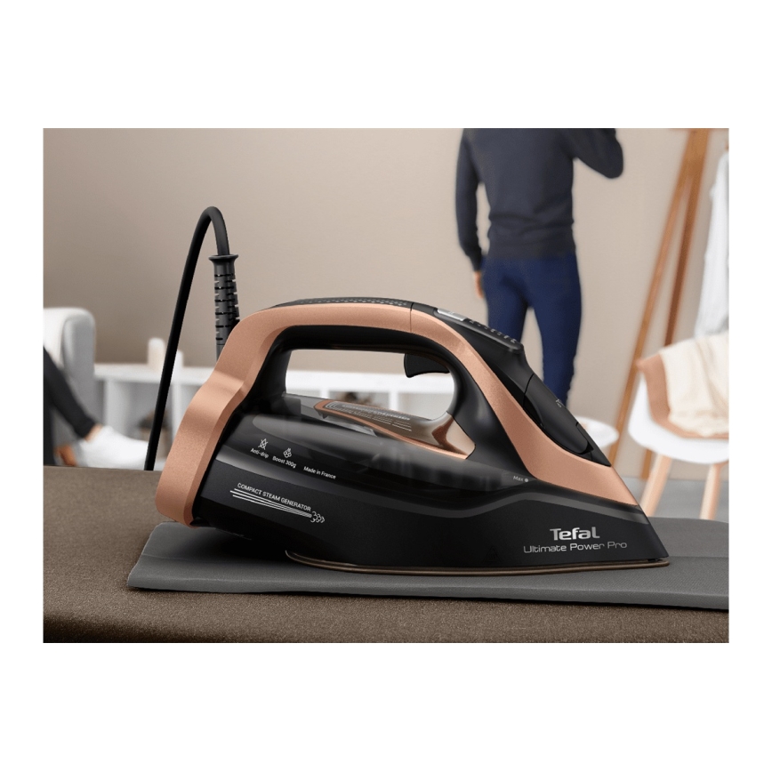 Tefal - Σίδερο ατμού ULTIMATE POWER 3200W/230V χαλκός/μαύρο