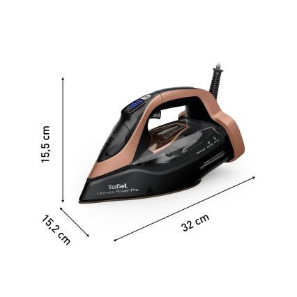 Tefal - Σίδερο ατμού ULTIMATE POWER 3200W/230V χαλκός/μαύρο