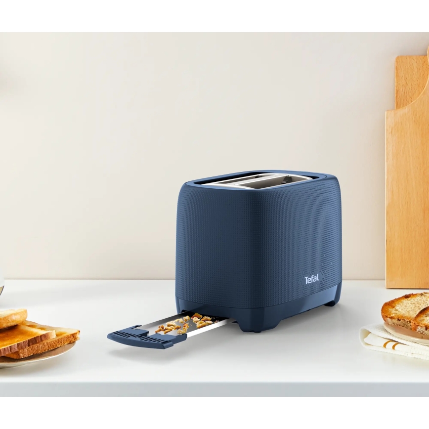 Tefal - Τοστιέρα δύο θέσεων MORNING 850W/230V μπλε