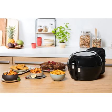 Tefal - Φριτέζα θερμού αέρα ACTIFRY GENIUS DUAL MOTION 1,2l 1350W/230V μαύρο