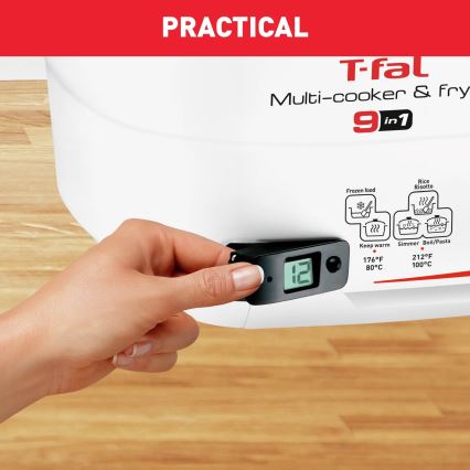 Tefal - Φριτέζα πολυμάγειρας 9σε1 VERSALIO DE LUXE 1600W/230V 2 l λευκό