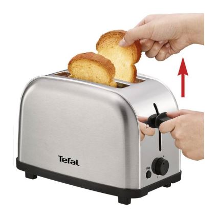 Tefal - Φρυγανιέρα 2 θέσεων ULTRA MINI 700W/230V ματ χρώμιο