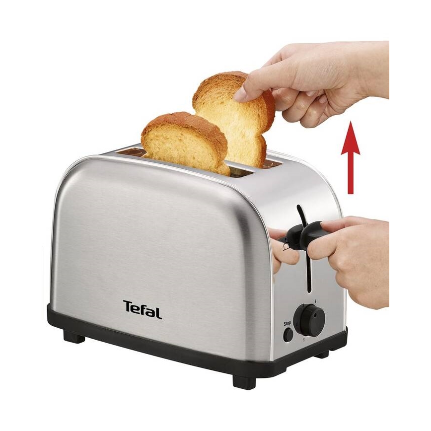 Tefal - Φρυγανιέρα 2 θέσεων ULTRA MINI 700W/230V ματ χρώμιο