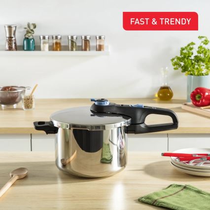 Tefal - Χύτρα ταχύτητας 6 l SECURE TRENDY ανοξείδωτο ατσάλι