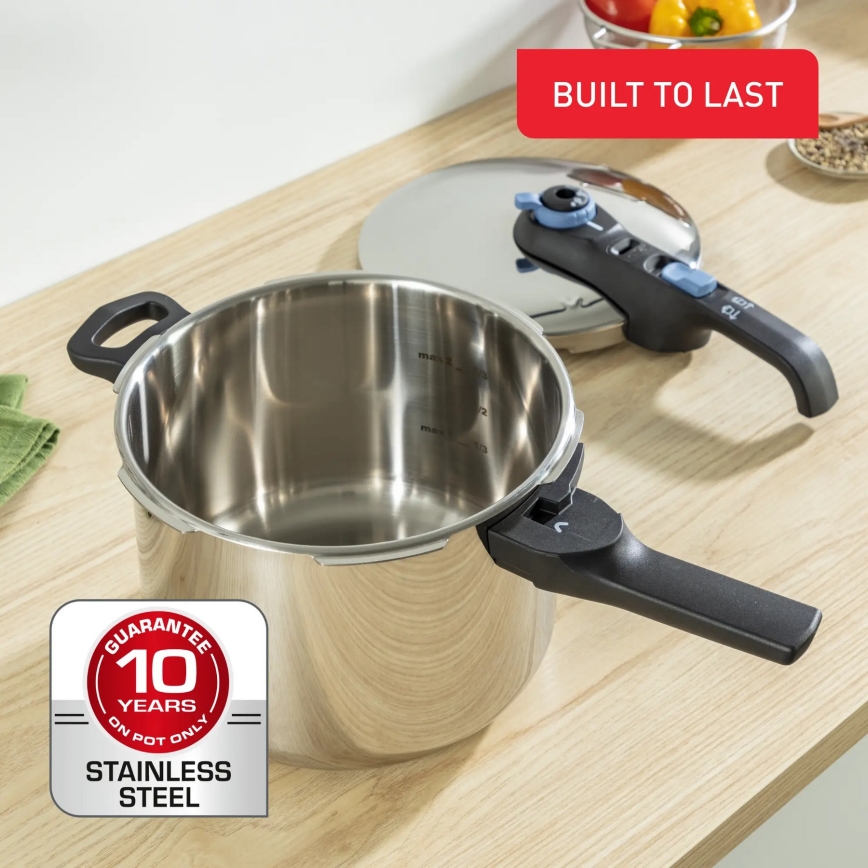 Tefal - Χύτρα ταχύτητας 6 l SECURE TRENDY ανοξείδωτο ατσάλι
