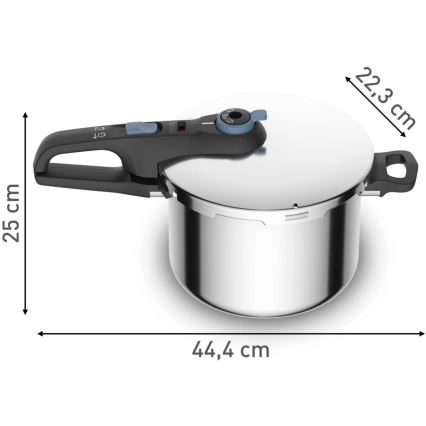 Tefal - Χύτρα ταχύτητας 6 l SECURE TRENDY ανοξείδωτο ατσάλι