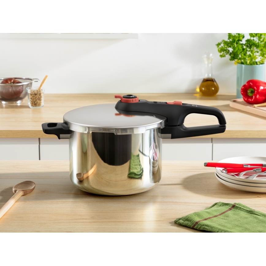 Tefal - Χύτρα ταχύτητας 6 l SECURE TRENDY + σετ 5 τεμ. INGENIO EMOTION