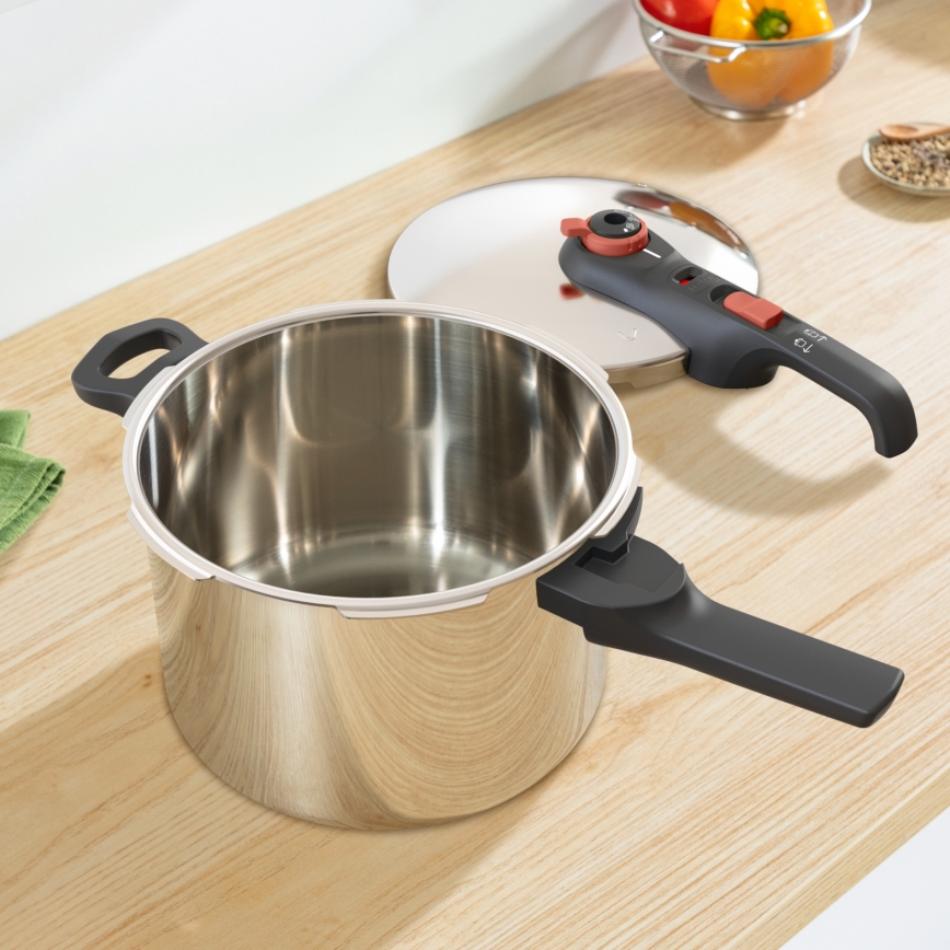 Tefal - Χύτρα ταχύτητας 6 l SECURE TRENDY + σετ 5 τεμ. INGENIO EMOTION