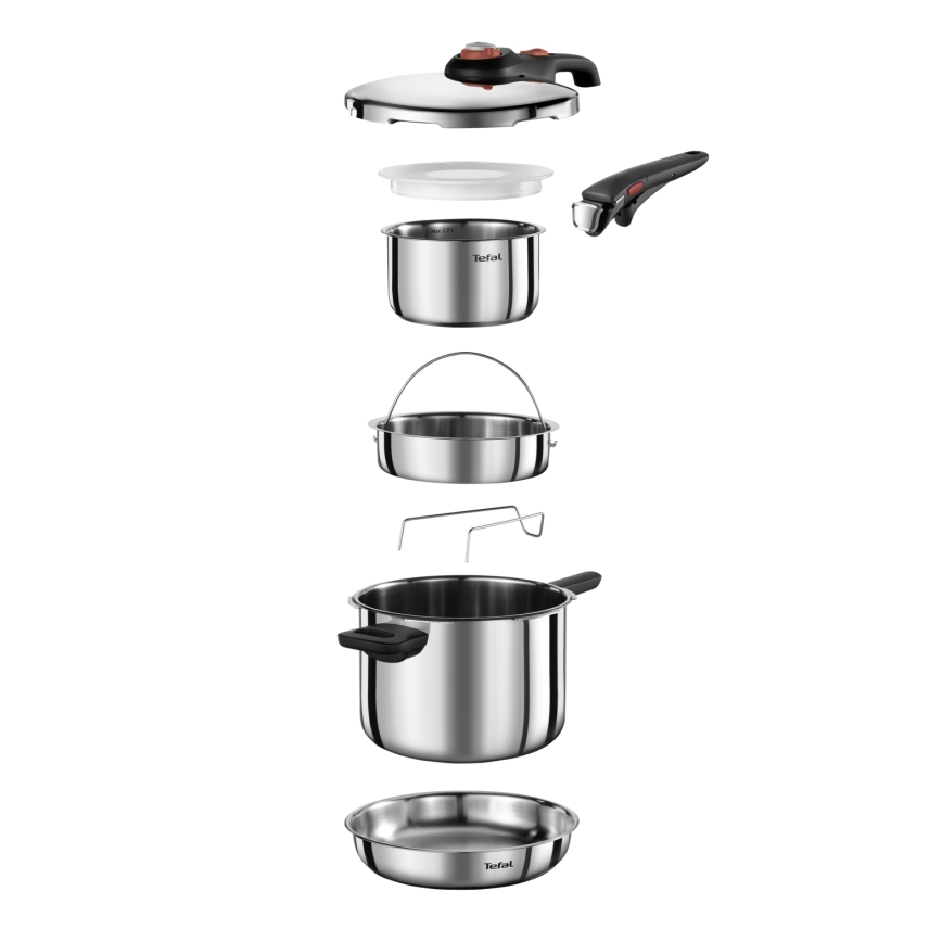 Tefal - Χύτρα ταχύτητας 6 l SECURE TRENDY + σετ 5 τεμ. INGENIO EMOTION
