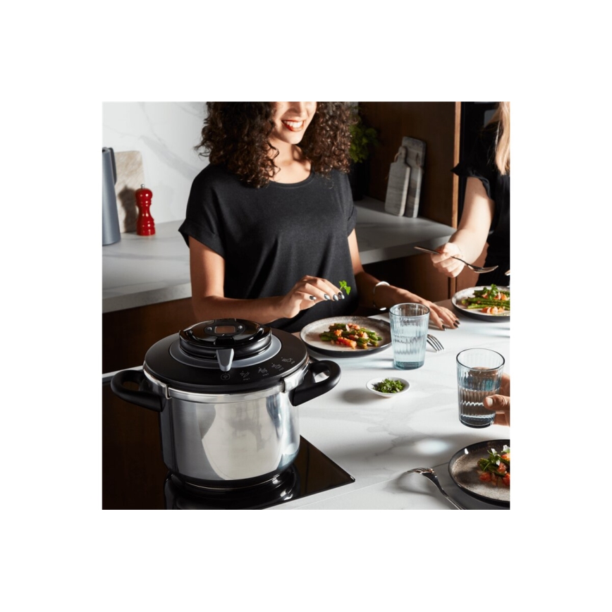 Tefal - Χύτρα ταχύτητας 6 l CLIPSO+ CHEF ανοξείδωτο ατσάλι