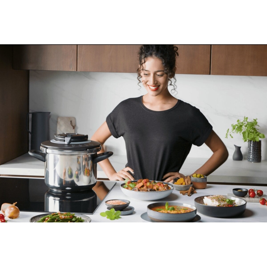 Tefal - Χύτρα ταχύτητας 8 l CLIPSO+ CHEF ανοξείδωτο ατσάλι