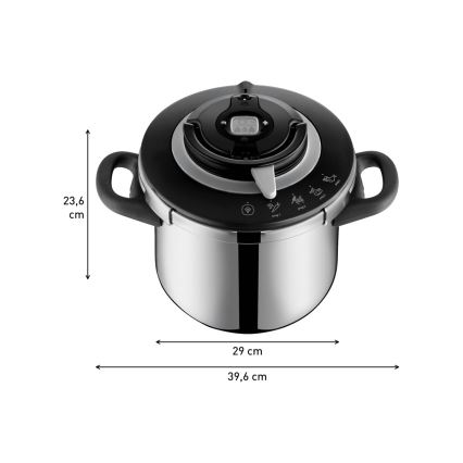 Tefal - Χύτρα ταχύτητας 8 l CLIPSO+ CHEF ανοξείδωτο ατσάλι