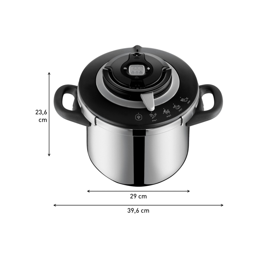 Tefal - Χύτρα ταχύτητας 8 l CLIPSO+ CHEF ανοξείδωτο ατσάλι