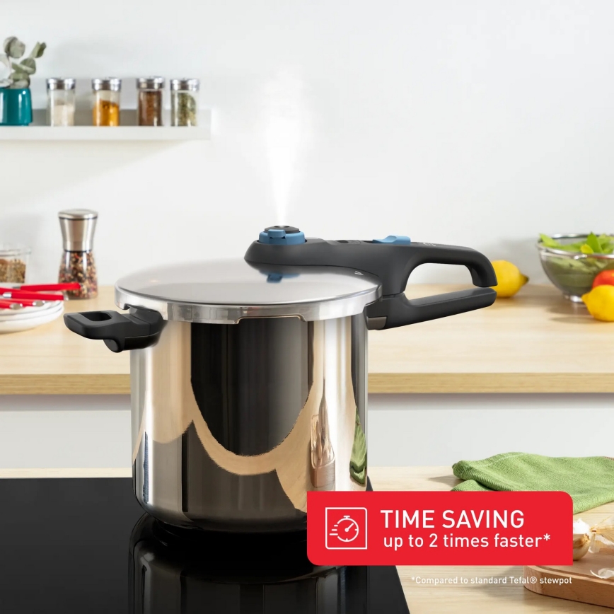 Tefal -Χύτρα ταχύτητας 8 l SECURE TRENDY ανοξείδωτο ατσάλι