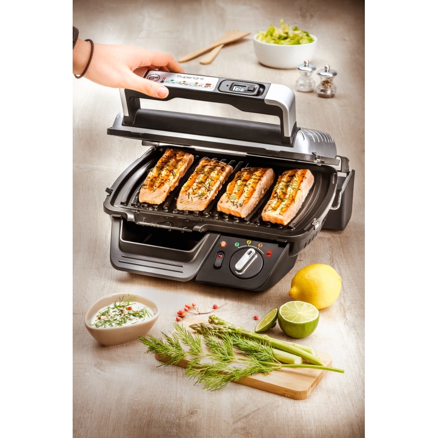 Tefal - Ψησταριά επαφής SUPERGRILL 2000W/230V