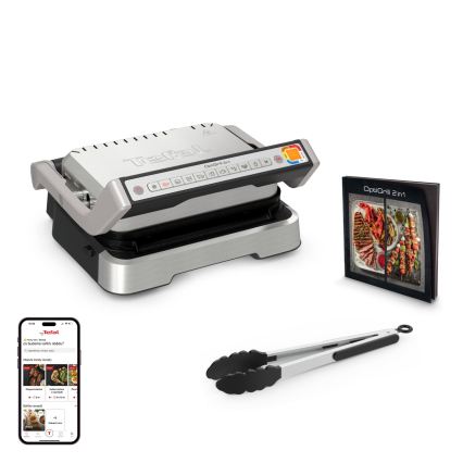 Tefal - Ψηστιέρα επαφής OPTIGRILL 2 σε 1 2100W/230V ανοξείδωτο