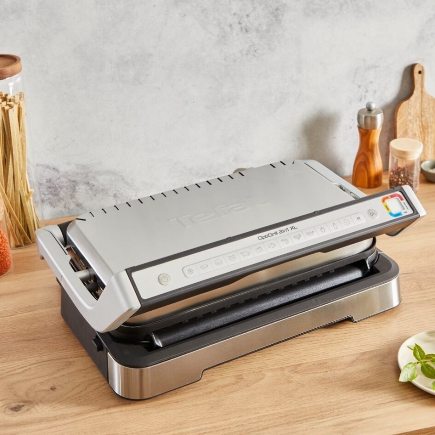 Tefal - Ψησταριά/Γκριλιέρα OPTIGRILL 2σε1 2000W/230V