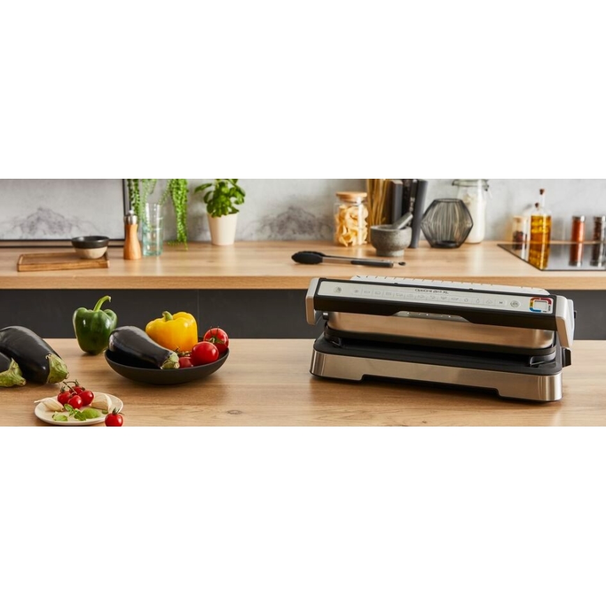 Tefal - Ψησταριά/Γκριλιέρα OPTIGRILL 2σε1 2000W/230V