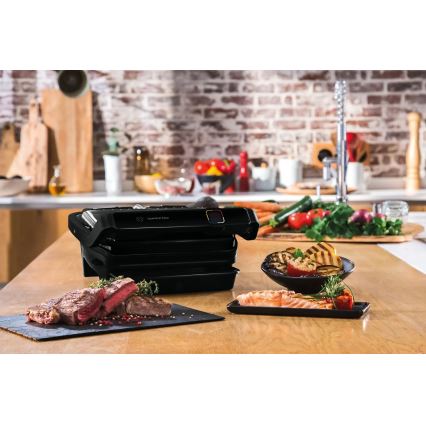 Tefal - Ψησταριά/Γκριλιέρα OPTIGRILL ELITE 2000W/230V μαύρο