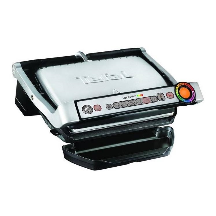 Tefal - Ψησταριά/Γκριλιέρα OPTIGRILL+ INOX WAFFLES 2000W/230V μαύρο/χρώμιο