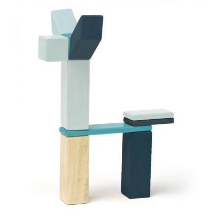 TEGU - Μαγνητικό παιχνίδι κατασκευών Blue 42 τμχ