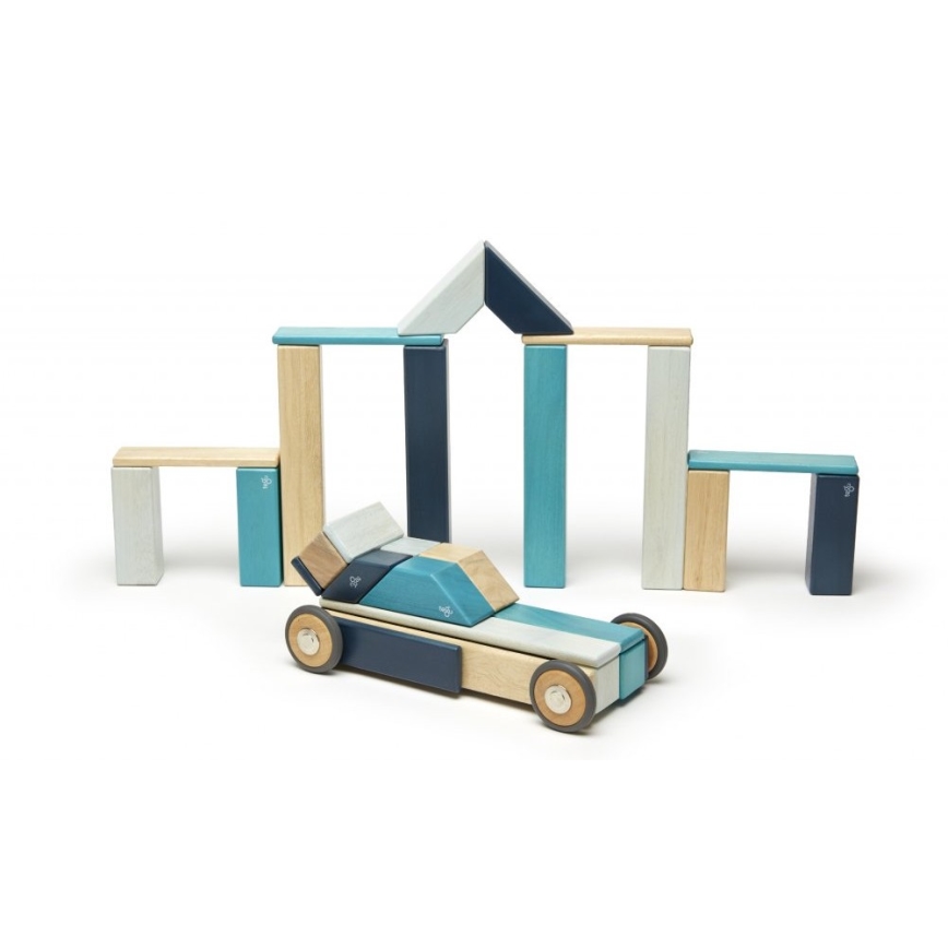 TEGU - Μαγνητικό παιχνίδι κατασκευών Blue 42 τμχ