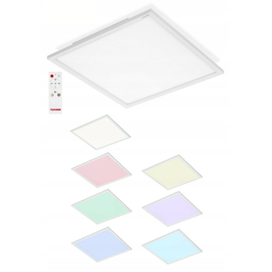Telefunken 301606TF - LED RGBW Πάνελ dimming LED/24W/230V 4000K + τηλεχειριστήριο