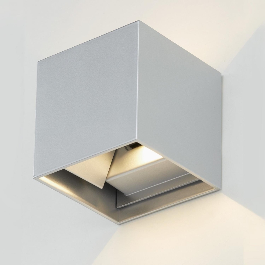 Telefunken 303404TF - LED επιτοίχιο φωτιστικό εξωτερικού χώρου LED/7W/230V IP44 ασημένιο